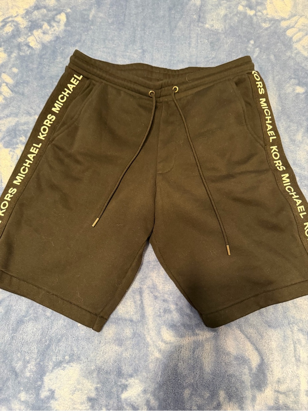 Michael Kors Black Logo-Trim Athletic Shorts